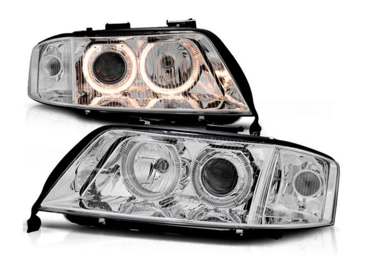 Xenon koplampen Angel Eyes Chrome geschikt voor Audi A6, Auto-onderdelen, Verlichting, Nieuw, Audi, Verzenden