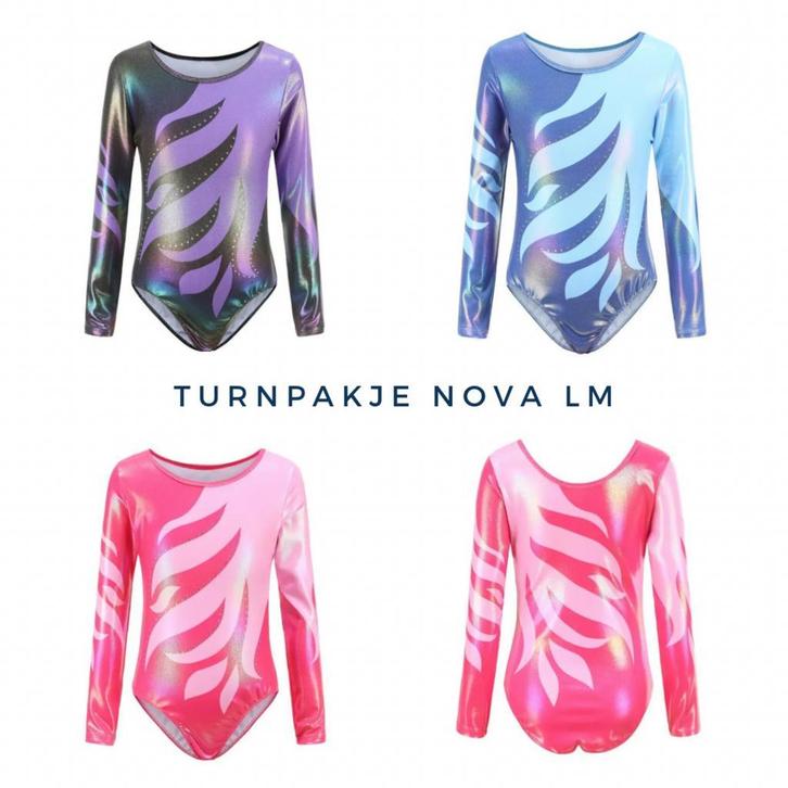 Turnpakje Nova LM - maat 128/134 tot en met maat 164/170, Sport en Fitness, Turnen, Turnpak(je), Overige kleuren, Nieuw, Kindermaat 122 t/m 140