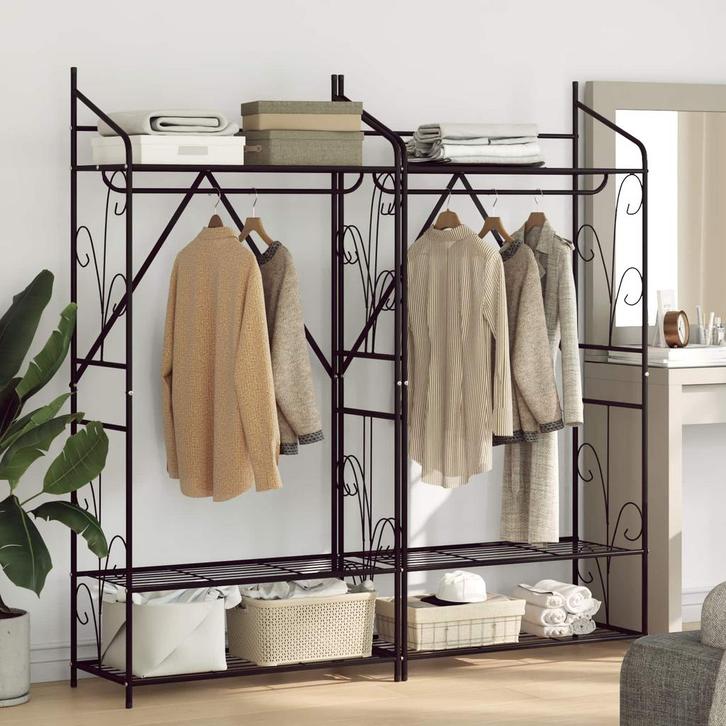 vidaXL Open Kledingkast Effen 2 pcs 78 x 36 x 158 cm, Huis en Inrichting, Kasten | Kledingkasten, Nieuw, Verzenden