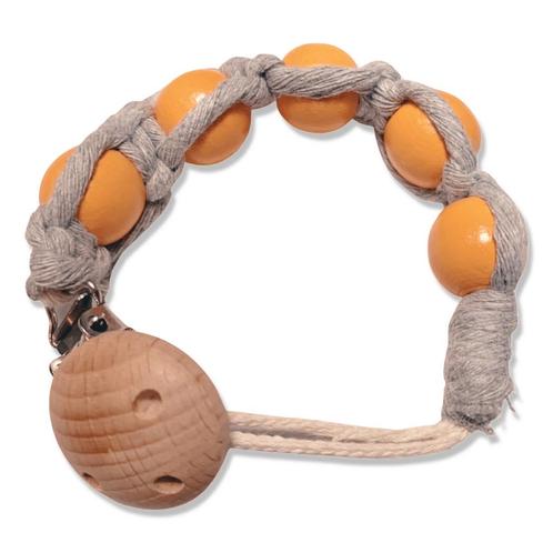 Speenkoord Blink - Grijs met Kralen - Katoen - Macramé -, Kinderen en Baby's, Overige Kinderen en Baby's, Nieuw, Ophalen of Verzenden