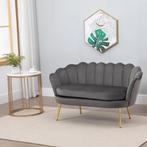 Tweepersoonsbank - Stoffen - Loungebank - Grijs, Ophalen of Verzenden, Nieuw, Stof, Modern