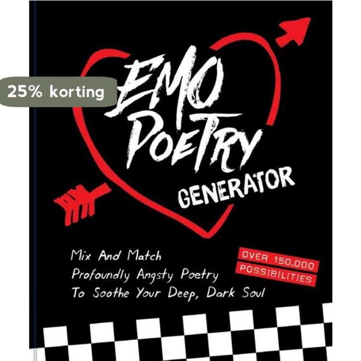 Emo Poetry Generator 9781797218687 Chronicle Books, Boeken, Taal | Engels, Gelezen, Verzenden