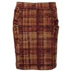 Enolah • bruin geruite rok met plooitjes • 40, Maat 38/40 (M), Bruin, Verzenden, Nieuw