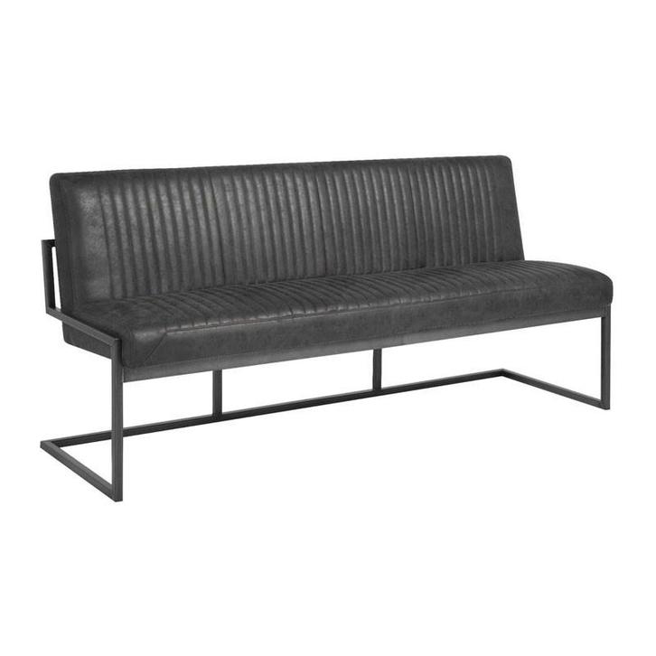 *WOONWINKEL* Tower Living Ferro Antraciet Eetkamerbank 205 C, Huis en Inrichting, Banken | Bankstellen, Nieuw, Stof, Verzenden