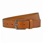 Landley Leren Volnerf Unisex Riem - 4 cm - Cognac - 105, Verzenden, Nieuw, Bruin