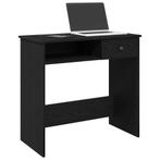 vidaXL Bureau 80x40x75 cm bewerkt hout zwart, Huis en Inrichting, Bureaus, Verzenden, Nieuw