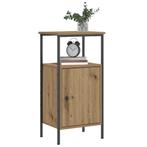 vidaXL Nachtkastjes 2 st 41x31x80cm bewerkt hout artisanaal, Huis en Inrichting, Slaapkamer | Nachtkastjes, Verzenden, Nieuw, Hout