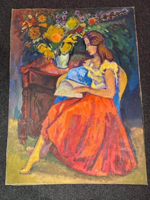 Freek van den Berg ( van Dongen van Kattenburg ) - Het lezen, Antiek en Kunst, Kunst | Schilderijen | Modern