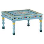 vidaXL Salontafel handbeschilderd massief mangohout, Huis en Inrichting, Verzenden, Nieuw, 50 tot 100 cm, Minder dan 50 cm