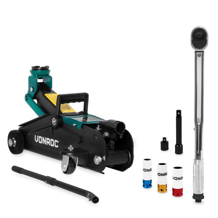 Bandenwisselset | Autokrik en Momentsleutel  ½” - incl. 3, Doe-het-zelf en Verbouw, Gereedschap | Handgereedschap, Nieuw, Verzenden