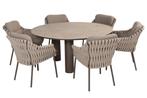 4 Seasons Outdoor Montera tuinset terre met Arizona tafel, Tuin en Terras, Verzenden, 6 zitplaatsen, Nieuw, Tuinset