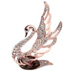 Fako Bijoux - Broche - Zwaan - Strass - 31x57mm - Rosé, Sieraden, Tassen en Uiterlijk, Broches, Verzenden, Nieuw
