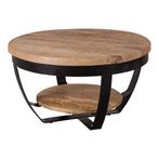 Salontafel Mangohout Rond Maeve 65 cm, Huis en Inrichting, Tafels | Salontafels, Verzenden, Rond, Nieuw, Industriële meubels