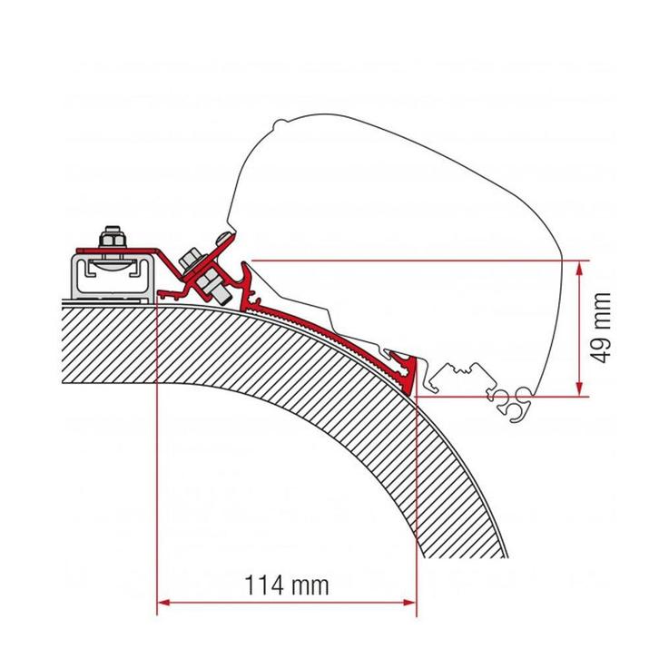 Fiamma Rapido Distinction Adapter 450 F65/F80, Caravans en Kamperen, Voortenten en Luifels, Nieuw, Fiamma, Ophalen of Verzenden