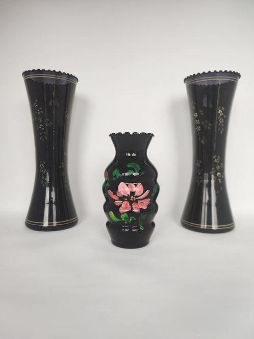 Rupel Boom - Vaas (3) - Glas - Zwarte hyaliete, Antiek en Kunst, Antiek | Glas en Kristal