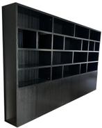 Vakkenkast zwart eiken  ongelijke vakken 400 x 240cm, Huis en Inrichting, Kasten | Buffetkasten, Ophalen of Verzenden, Nieuw