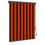 vidaXL Rolgordijn voor buiten 140x250 cm oranje en bruin, Huis en Inrichting, Stoffering | Gordijnen en Lamellen, Verzenden, Nieuw