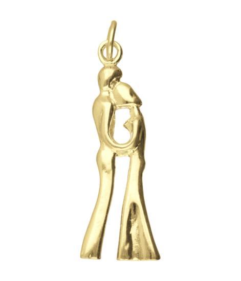Gouden Danspaar Art Deco ketting hanger, Sieraden, Tassen en Uiterlijk, Kettinghangers, Verzenden