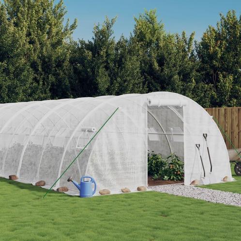 vidaXL Tuinkas met stalen frame 80 m² 20x4x2 m wit, Tuin en Terras, Kassen, Nieuw, Verzenden