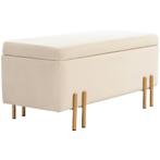 Woonkamer - Bankje- Zitkussen - Schuimvulling - Beige, Huis en Inrichting, Banken | Bankstellen, Ophalen of Verzenden, Nieuw, Stof