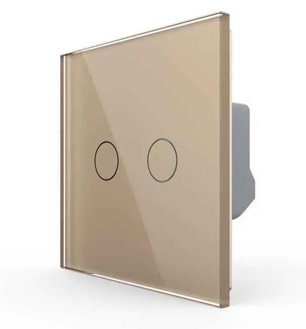 Livolo Touch Rolluikschakelaar | 2-Voudig | Smart | Goud |, Doe-het-zelf en Verbouw, Elektra en Kabels, Schakelaar, Nieuw, Ophalen of Verzenden