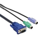 Sweex KVM Cable 3M toetsenbord-video-muis (kvm) kabel, Computers en Software, Pc- en Netwerkkabels, Nieuw, Verzenden