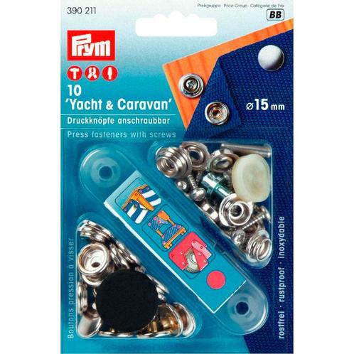 10x Drukknopen schroefbaar Prym 15mm Yacht en caravan, Doe-het-zelf en Verbouw, Overige Doe-het-zelf en Verbouw, Nieuw, Ophalen of Verzenden