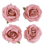 4 Oud Roze Ivoor Rozen Koppen (11x6cm), Ophalen of Verzenden, Nieuw