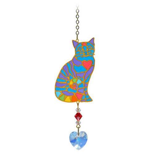 Suncatcher/Zonvanger/Zonnevanger - Zittende Kat Regenboog -, Huis en Inrichting, Woonaccessoires | Overige, Nieuw, Ophalen of Verzenden