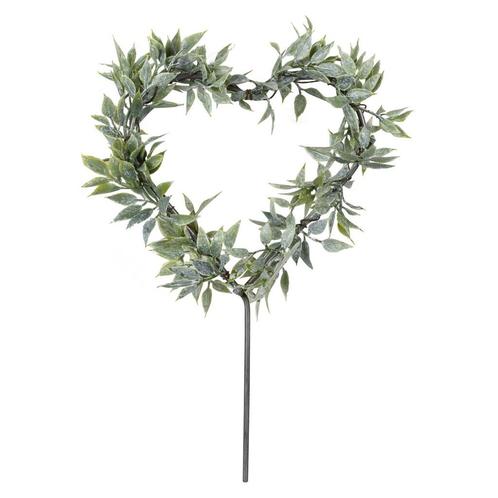 Taarttopper Hart Met Bladeren 12cm, Hobby en Vrije tijd, Feestartikelen, Nieuw, Verzenden