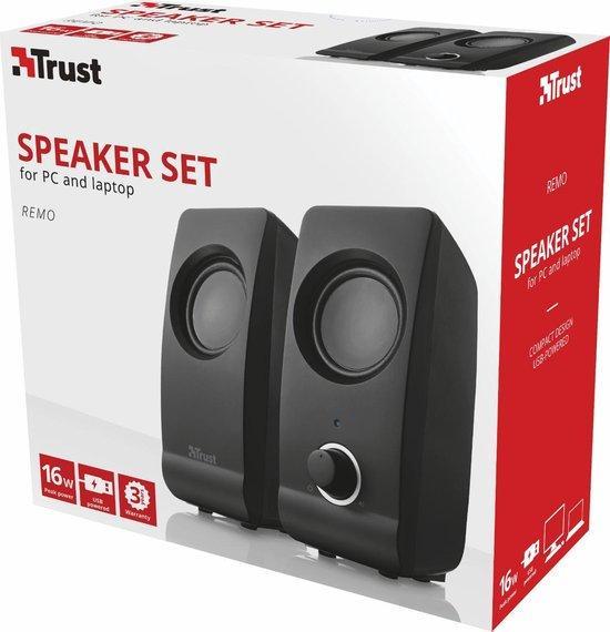 Trust Remo 2.0 - Speakerset - Zwart, Audio, Tv en Foto, Luidsprekers, Verzenden