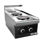 GGM Gastro | Elektrische kookplaat - 4,6 kW - 2x kookplaten, Witgoed en Apparatuur, Nieuw, Inbouw, Verzenden