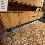 Tv-meubel Aska 4D 1L + Klep Teak Naturel Brushed - Pronto, Ophalen of Verzenden, Nieuw, 200 cm of meer, Landelijk