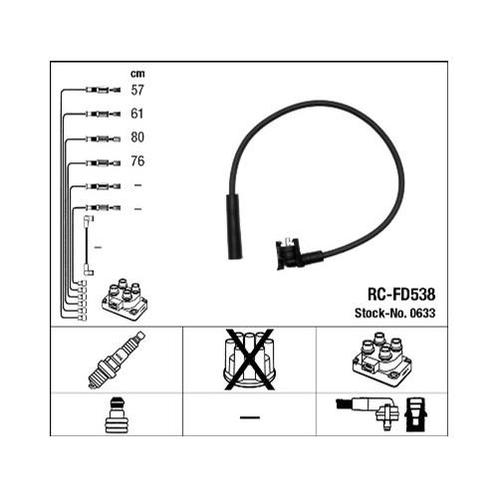 Ngk Rc-Fd538 Bougiekabelset Ignition Cable Ford, Computers en Software, Laptop-opladers, Verzenden