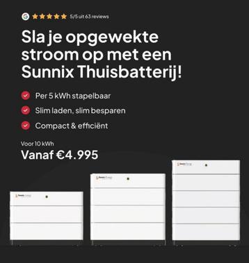thuisbatterij pakket hv 10 t/m 30kwh +omvormer +installatie beschikbaar voor biedingen
