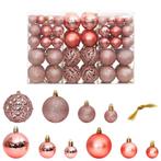 vidaXL Kerstballen 100 st 3/4/6 cm roze en rosé, Verzenden, Nieuw