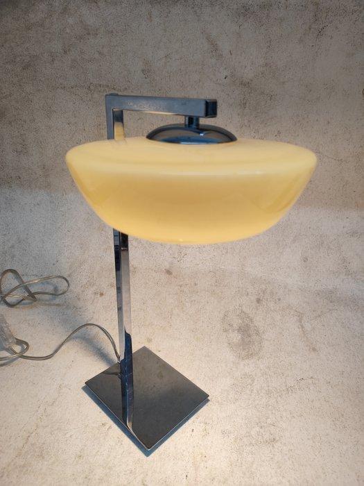 Bureaulamp - Verchroomd - Vintage tafellamp met opaline, Antiek en Kunst, Kunst | Designobjecten