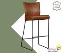 Leren barkruk Mate hoog - Granada Savannah (cognac), Huis en Inrichting, Barkrukken, Nieuw, Leer, Ophalen of Verzenden, 90 cm of meer