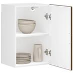 vidaXL Keukenwandkast Porto bewerkt hout bruin eikenkleur, Huis en Inrichting, Keuken | Keukenelementen, Verzenden, Nieuw, Bruin