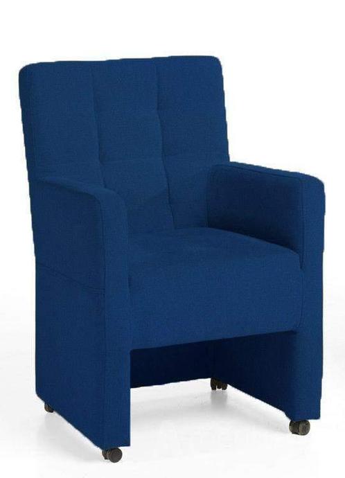 Eetkamerstoel Peter - eetkamerstoelen - Blauw, Huis en Inrichting, Stoelen, Blauw, Nieuw, Stof