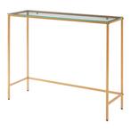 Consoletafel Kronoby 80x100x30 cm goudkleurig en transparant, Verzenden, Nieuw
