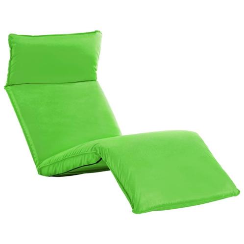vidaXL Ligstoel inklapbaar oxford stof groen, Tuin en Terras, Ligbedden, Nieuw, Verzenden