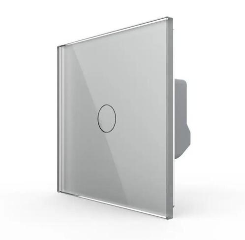 Livolo Touch Dimmer Wisselschakelaar | Grijs | Glaspaneel |, Doe-het-zelf en Verbouw, Elektra en Kabels, Schakelaar, Nieuw, Ophalen of Verzenden