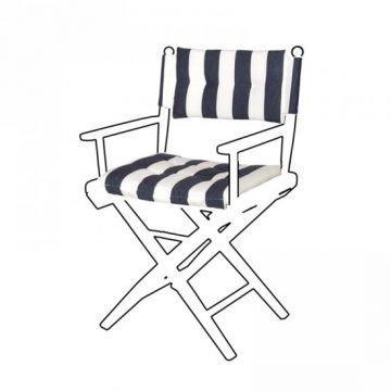 Deluxe kussens voor regisseursstoel I Navy/White, Watersport en Boten, Accessoires en Onderhoud, Verzenden
