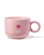 HEMA Mok 480ml keramiek hartjes love roze, Hobby en Vrije tijd, Theezakjes, Verzenden