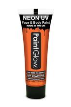 Neon Face & Body paint oranje UV Glow in dark 10ml, Kleding | Dames, Ophalen of Verzenden, Nieuw
