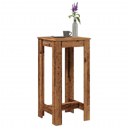 vidaXL Bartafel 51x50x103,5 cm bewerkt hout oud houtkleurig, Huis en Inrichting, Tafels | Eettafels, Nieuw, Verzenden