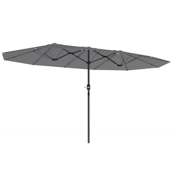 2dekans | Outsunny XXL Dubbelzijdige Parasol 436x260 cm –, Tuin en Terras, Parasols, Zo goed als nieuw, Ophalen of Verzenden