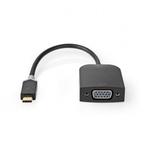 USB C naar VGA adapter | Nedis | 0.2 meter, Computers en Software, Pc- en Netwerkkabels, Verzenden, Nieuw