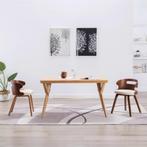 vidaXL Eetkamerstoelen 2 st gebogen hout en kunstleer, Huis en Inrichting, Stoelen, Verzenden, Nieuw